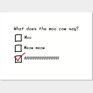 Sebastian Stan ~ What does the moo cow say? Posters and Art